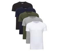 Yazubi 5er Pack Sport T-Shirt Männer Tshirts für Jungen Basic Shirt Herren Unterzieh T Shirt Rundhalsausschnitt Mythic, Mix (mix1), M