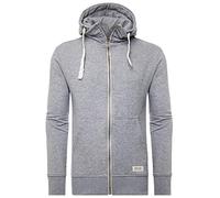 Yazubi Herren Kapuzensweatjacke Osaka - graue Sweatjacke Herren Kapuzenpullover mit Reißverschluss - Kapuzensweatshirt, Grau (Mirage Gray 154703), XL
