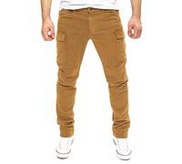 Yazubi Jayden - Baumwoll Herren Cargohose - Cargo Jogging Hose Slim Fit - Männer Stoffhose, Braun (Toffee 181031), W40/L34