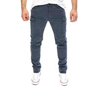 Yazubi Jayden - Baumwoll Herrenhose - Graue Herren Cargo Hosen - Männer Cargohosen Slim Fit, Grau (Turbulence 194215), W38/L34