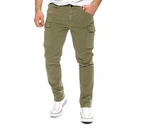 Yazubi Jayden - Cargo Hosen Herren - Slim Fit Cargohose Männer - Cargo Baumwollhosen, Grün (Dusky Green 170517), W29/L32
