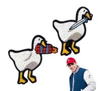 YAZWUR 2 Stück Lustig Klett Patch - Lustige Enten Taktischer, Gänse Patches Klett Süßer, Süßer Entenbissmesser Aufnäher für Rucksäcke, Jacken, Jeans