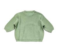 Ybing Baby Pullover personalisiert,Personalisierte Pullover Kleinkinder mit Stickerei Name Text Individuell Rippen Strickpullover Kinder Baumwolle Gerippt Strickpulli Sweatshirt 3 Monate - 5 Jahre