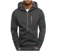 Ybing Black Friday Sweatjacke Individuell Bedrucken Lassen Herren Selbst Gestalten Vorne/Hinten Bedruckt Hoodie Jacke Reißverschluss Kapuzenpullover Exklusive Individualisierung Sweatshirt Mit