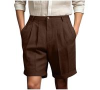 Ybing blitzangebote Chino Hose Herren Locker Plissiertes Lang Hosen mit Tasche Lässig Gerades Bein Anzughose Einfarbig Leinenhose Business Büro Chinohose Vintage Arbeithose Sommerhose