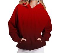 Ybing Farbverlauf Hoodie Damen Casual Plissiertes Kapuzenpullover Lose Sweatshirt mit Kapuze Modische Kapuzenpulli mit Tasche Hoody Oberteile Pullover Streetwear Top