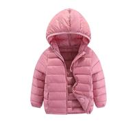 Ybing Mädchen Leichte Winterjacke Casual Einfarbig Steppjacke Dünne Daunenjacken mit Kapuze Reißverschluss Kapuzenjacke Modische Übergangsjacke Outdoorjacke