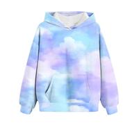 Ybing Mädchen Sweatshirt Batik Langarm Pullover Leichtgewicht Sport Kleidung Kinder Tie Dye Langarmshirt für Mädchen