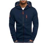 Ybing Meine bestellungen anzeigen Sweatjacke Individuell Bedrucken Lassen Herren Selbst Gestalten Vorne/Hinten Bedruckt Hoodie Jacke Reißverschluss Kapuzenpullover Exklusive Individualisierung