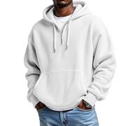 Ybing Pullover Herren ReißVerschluss Waffle Zip Hoodie Herren Oversize Einfarbiger Kapuzenpullover Casual Sweatshirt mit Kapuze Trendy Arbeitspullover Herrenkleidung Hoody Pullover Gym Kapuzenpulli