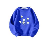 Ybing Sweatshirt Mädchen Elegante Blümchen Druck Pullover Locker Rundhals Bluse Herbst Winter Pulli Warme Langarmshirt Bequem Langarm Oberteile Teenager Mädchen Top