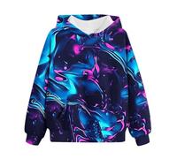 Ybing Teenager Mädchen Kleidung Tie Dye Hoodie Mädchen Bunt Batik Kapuzenpullover Casual Sweatshirt mit Kapuze Unisex Locker Kapuzenpulli Klassisch Hoody Oberteile mit Tasche Herbst Winter Pullover