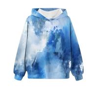 Ybing Tie Dye Hoodie Mädchen Bunt Batik Kapuzenpullover Casual Sweatshirt mit Kapuze Unisex Locker Kapuzenpulli Klassisch Hoody Oberteile mit Tasche Bequem Pullover Herbst Winter Langarmshirt
