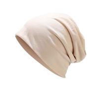 YCBMINGCAN Damen Chemo Mütze,Slouchy Baggy Beanie Chemo-Kopfbedeckung Caps Muslim Turban Dünne Leichte Unifarben Geflecht mit Zöpfe Slouch Mütze Schlafmütze Kopftuch (White-C, One Size)