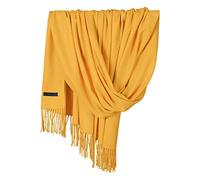 YCBMINGCAN Damen Halstuch Schultertuch Winter Warm Schal Herbstschal Frauen Deckenschal Hals-Tuch und Damenschal-Dreieck Strickschal Dreiecksschal Cape Herbstschal Dreieckstuch Lange Stola (Yellow, A)