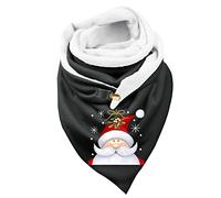 YCBMINGCAN Damen Weihnachtsschal Dreieckschal,Weich Strickschal Winterschal Herbstschal Winterschal,Hals-Tuch und Damenschal-Strick-Waren für Frühjahr Cape Herbstschal Dreieckstuch (White, One Size)