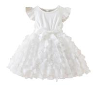 YCBMINGCAN Mädchen Kleid Langarm Schmetterling Muster Tüllkleid Prinzessin Kleid Freizeitkleid Kinder für Frühling Herbst Alltag Schule Party Outfits Elegant Bequem Blau Bunt Gemustert