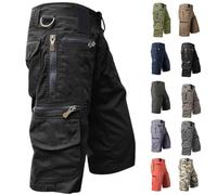 YCBMINGCAN Mens Sale Sommer Cargo Shorts Herren Kurze Hosen Herren Baumwolle Bermuda Shorts Cargohose Arbeitshosen Mit Taschen Kurze Cargo Hose Mit Kordelzug Vintage Lässiges Cargoshorts