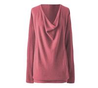 YCBMINGCAN Strick Pullover Dame Tie Dye Druck Damen kurze Ärmel Winter Pullover Für Damen Warm Lange (Red, XXXXXL)