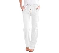 YCBMINGCAN Warehouse Deal Freizeithose Damen Leinenhose für Damen Elegante Damen Leichte Sommerhose Damen Atmungsaktive Strandhose Lange High Waist Outdoorhose Damen Freizeithose Haushose Stoffhose