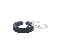 YCHUCH 2 Stück Weiß Schwarz Süße Katzen Ringe Set Katzenohren Ringe Kätzchen Haustier Offener Verstellbarer Finger Statement Ring Für Frauen Gi Weißer Schwarzer Katzenohrenring