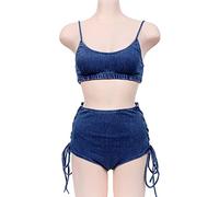 YCHUCH Damen Bikini Set Mit Hoher Taille Zweiteilige Badeanzüge Badeanzüge Mit Hohem Bund String Bikini Sets