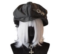 YCHUCH Handgefertigte Dunkle Baskenmütze Japanische Trend Malermütze Unisex Cabbie Mütze Für Outdoor Freizeit Foto Requisiten Alltägliche Lässige