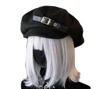 YCHUCH Handgefertigte Dunkle Baskenmütze Japanische Trend Malermütze Unisex Cabbie Mütze Für Outdoor Freizeit Foto Requisiten Alltägliche Lässige