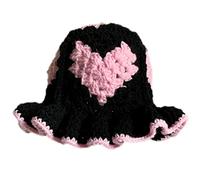 YCHUCH Mode Eimer Hüte Für Frauen Dame Stricken Hut Fischer Kappen Mädchen Motorhaube Hut Atmungsaktive Mädchen Kopfbedeckung Erwachsene Kopfschmuck Für Winter Für Herbst Mode