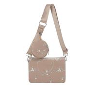 YCHUCH Stickerei Umhängetasche Große Kapazität Messenger Für Teenager Mädchen Frauen Messenger Crossbody Mit Kleiner Geldbörse Verstellbarer Schultergurt