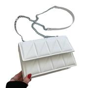 YCHUCH Vintage Umhängetasche Mit Kettenriemen Für Damen Und Mädchen Rautengittermuster PU Umhängetaschen Damenhandtaschen