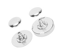 Yctze 50 Sets Magnetische Druckknöpfe, 18 X 5 Mm Große Geldbörsenverschlüsse aus Legierung für DIY-Näharbeiten, Stilvolle Silber- und Farboptionen (SILVER)