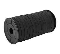 Yctze 8 Mm Elastisches Band, 100 Yards Flach Gestrickte, Dehnbare, Elastische Kleidung, DIY, Nähzubehör, Gürtel, Ärmel, Ausschnitte, Shorts und Röcke - Bastelprojekte (BLACK)