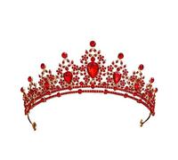 YDEWLY Hochzeits-Tiara, Krone, Kristall-Tiara, Kronen für Frauen, Kristall-Tiaras und Kronen für Frauen, Braut, Strass, Abschlussball, Diadem Krone, Diadem, Brautschmuck, Haarschmuck, Schmuck, 16*5cm