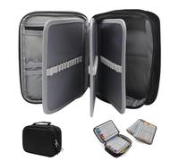 YDHfdc Federmappe Groß 72 Slots Mäppchen 23x17x7cm Federtasche Abnehmbar Große Kapazität Federmäppchen Erwachsene Schlampermäppchen Schwarz für Jungen,Mädchen