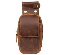 YDYAENIO Motorrad Beintasche Herren Mini Handytasche Retro Ledertasche Leder Herren Leder Kleine Taschen Leder Beintasche