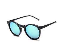 YEAG Vintage Leopard Runde Sonnenbrille Frau Katzenauge Spiegel Sonnenbrille Weibliche Designer Klassische Gradient, schwarz / goldfarben