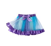 Yealoo Mädchen Tanzkleidchen Regenbogen Tüllrock Rock Tütü Tutu Rock Tanzkleid