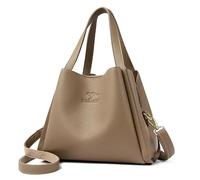 YEAMKE Bucket Bag Damen One-Shoulder Crossbody Bag Tragetasche mit großem Fassungsvermögen, Khaki, 27 * 14 * 23CM