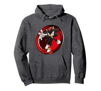 Year of Shadow: Fearless - Shadow The Hedgehog Pullover Hoodie, Unisex für Erwachsene, Anthrazit Meliert, XXL