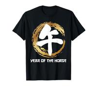 Year of The Horse Tee: Wu Symbol Calligraphy - New Year 2026 T-Shirt