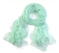 YEBIRAL Damen Schal Ganzjährig Chiffon Einfarbig Super Weich Deckenschal Halstuch(Minzgrün)
