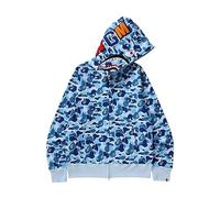 YEBIRAL Herren Bape Shark Hoodie Damen Kapuzenpullover 3D Camouflage Bape Hoodie Haikopf Shark Jacke Hip Hop Streetwear Pullover Unisex Locker Casual Sweatjacke mit Kapuze
