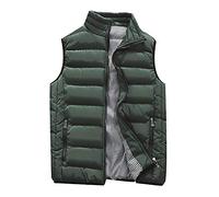 YEBIRAL Herren Weste Steppweste Daunenweste Outdoor Wasserdicht Funktionsweste Ärmellos Jacke Winterweste mit Stehkragen