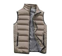 YEBIRAL Herren Weste Steppweste Daunenweste Outdoor Wasserdicht Funktionsweste Ärmellos Jacke Winterweste mit Stehkragen