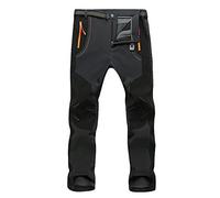 YEBIRAL Hosen Herren Warm wasserdichte Winddichte Outdoor-Wandern Rangerhose Jägerhose Outdoorhose Anglerhose Arbeitshose Securityhose (XXXL,Grau)