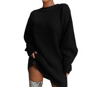 YEBIRAL Pullover & Strickjacken für Damen Langer Pullover Damen Elegant Rollkragen Langarm Strickpullover Winter Warm Strick Jumper Sweater Übergröße Lose Pulli Oberteile eleganter