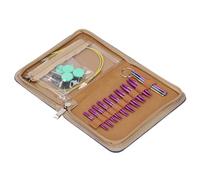 Yechiry 11-teiliges Rundstricknadel-Set, Stricknadeln mit Ergonomischem Griff, Leichtes Strickwerkzeug mit Edelstahl-Aluminium-PU, Ideal für Arthritische Hände, Größen 3-6 Mm