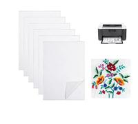 Yeenano Stickvorlagen Wasserlöslich,Stickvlies Wasserlöslich Selbstklebend,6 PCS A4 Selbstklebende Wasserlösliche Stickvlies Bedruckbare Stickereipapier,für Drucken Handbemalt Bestickt Hand