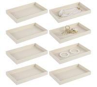 yeeplant Schmucktabletts aus Samt, für Ringe, Halsketten, Beige, 8 Stück
